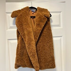 Anthropology- Pilcro Brown Teddy Vest